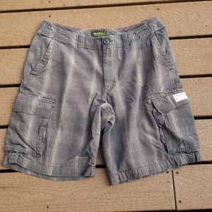 Men's Eddie bauer plaid cargo shorts size 35
